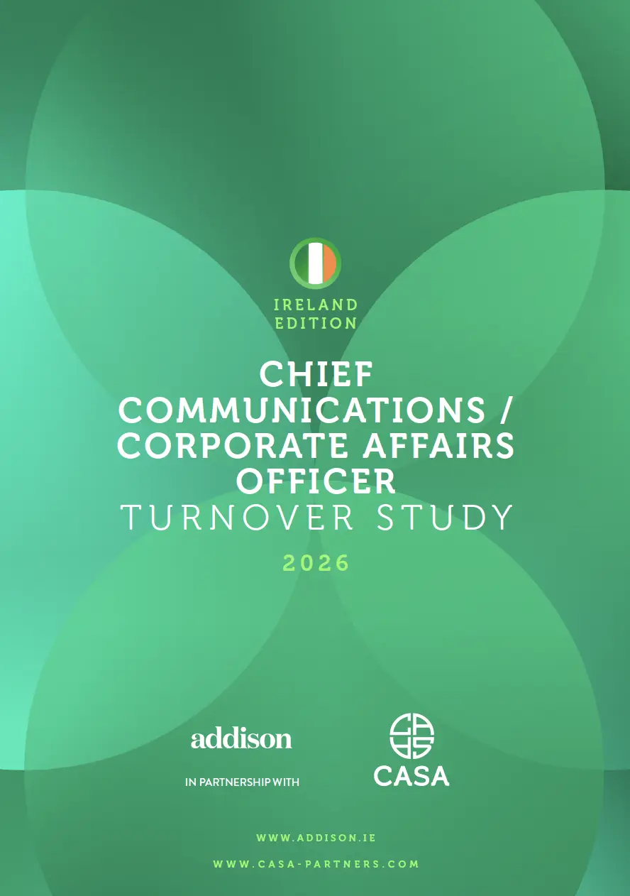 CASA Chief communications - corporate affairs officer turnover study Ireland